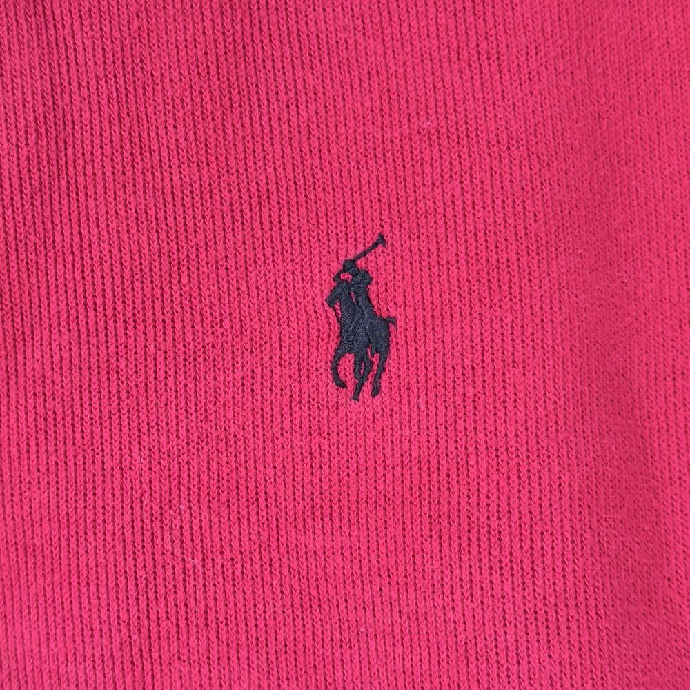 Polo Ralph Lauren Red Quarter Zip Pullover Sweater Cotton Large preppy casual - Picture 5 of 9